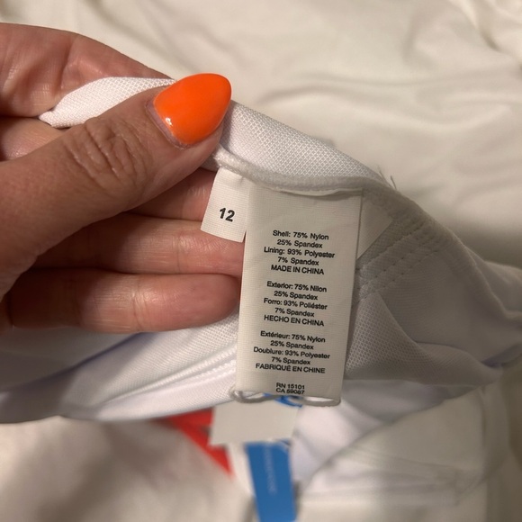 NWT retails 109, Bleu Rod Beattie white swimsuit with rainbow straps - Picture 9 of 9